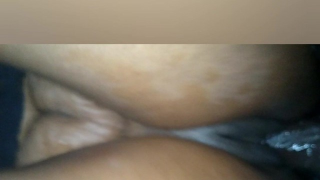 Wet black pussy squirting on the dick