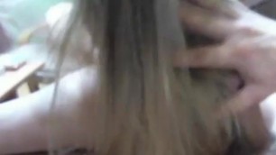 Sexy Blonde Hairjob and Cum in Hair, Hairplay, Long Hair