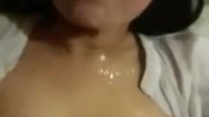 Chinese big boobs bitch fucked and cum in mouth