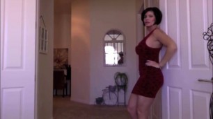 Gorgeous Woman Tries On Dresses