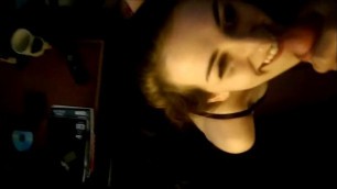 Teen POV blowjob and facial