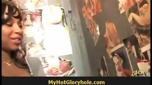 Awesome deepthroat -Hot girl blows Cock through gloryhole 4